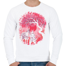 PRINTFASHION Szamuráj - Férfi pulóver - Fehér
