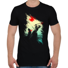 PRINTFASHION Szamuráj Finálé - Férfi póló - Fekete