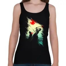 PRINTFASHION Szamuráj Finálé - Női atléta - Fekete