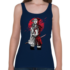 PRINTFASHION Szamuráj lány - Női atléta - Sötétkék női trikó
