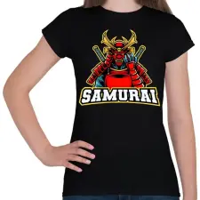PRINTFASHION Szamuráj  - Női póló - Fekete női póló