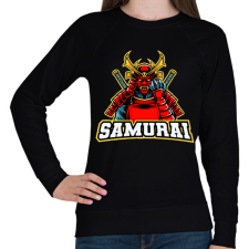 PRINTFASHION Szamuráj  - Női pulóver - Fekete női pulóver, kardigán