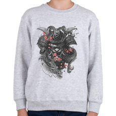 PRINTFASHION Szamuráj sárkány - Gyerek pulóver - Sport szürke