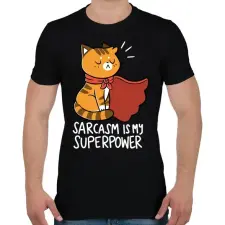 PRINTFASHION Szarkazmus az én szupererőm - Férfi póló - Fekete férfi póló
