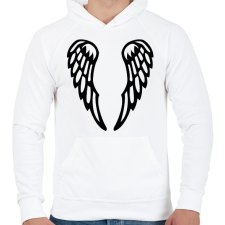 PRINTFASHION Szárnyak - Férfi kapucnis pulóver - Fehér férfi pulóver, kardigán