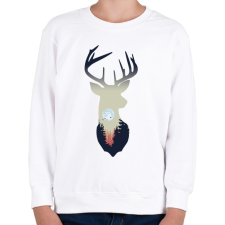 PRINTFASHION Szarvas absztrakt - Gyerek pulóver - Fehér gyerek pulóver, kardigán