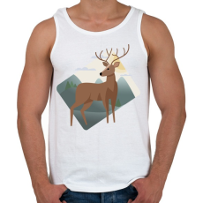 PRINTFASHION Szarvas az erdőben - Férfi atléta - Fehér