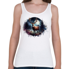 PRINTFASHION Szarvas - erdei naplemente - ajándék vadászoknak - Női atléta - Fehér