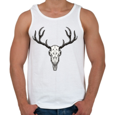 PRINTFASHION Szarvas fej  - Férfi atléta - Fehér atléta, trikó