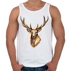 PRINTFASHION szarvas - Férfi atléta - Fehér