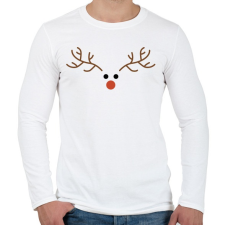 PRINTFASHION Szarvas - Férfi hosszú ujjú póló - Fehér férfi póló