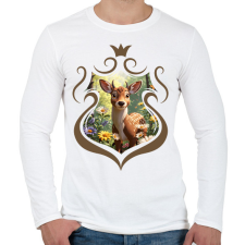 PRINTFASHION Szarvas - Férfi hosszú ujjú póló - Fehér férfi póló
