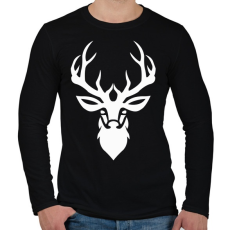 PRINTFASHION Szarvas - Férfi hosszú ujjú póló - Fekete