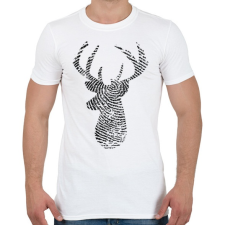 PRINTFASHION Szarvas  - Férfi póló - Fehér férfi póló