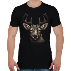 PRINTFASHION Szarvas - Férfi póló - Fekete