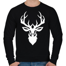 PRINTFASHION Szarvas - Férfi pulóver - Fekete férfi pulóver, kardigán