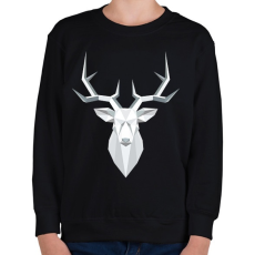 PRINTFASHION Szarvas geometria - Gyerek pulóver - Fekete