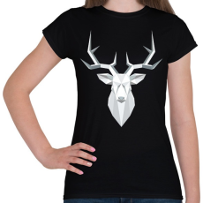 PRINTFASHION Szarvas geometria - Női póló - Fekete