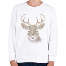 PRINTFASHION Szarvas - Gyerek pulóver - Fehér gyerek pulóver, kardigán