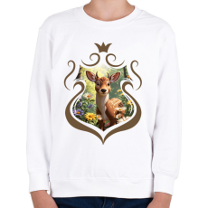 PRINTFASHION Szarvas - Gyerek pulóver - Fehér