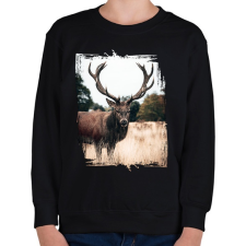 PRINTFASHION Szarvas - Gyerek pulóver - Fekete gyerek pulóver, kardigán