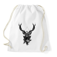 PRINTFASHION szarvas minta - Sportzsák, Tornazsák - Fehér tornazsák