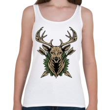 PRINTFASHION szarvas - Női atléta - Fehér női trikó