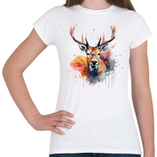 PRINTFASHION szarvas - Női póló - Fehér női póló