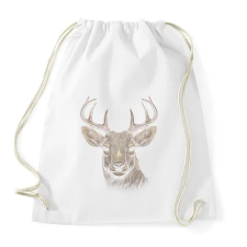 PRINTFASHION Szarvas - Sportzsák, Tornazsák - Fehér tornazsák