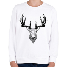 PRINTFASHION Szarvasbika - Gyerek pulóver - Fehér gyerek pulóver, kardigán