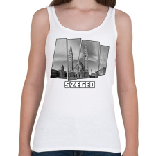 PRINTFASHION Szegedi nagytemplom (GTA stílus) - Női atléta - Fehér női trikó