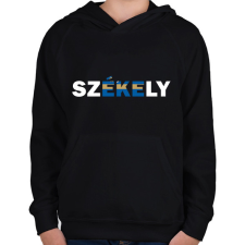 PRINTFASHION Székely - Gyerek kapucnis pulóver - Fekete gyerek pulóver, kardigán