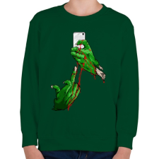 PRINTFASHION Szelfi - Gyerek pulóver - Sötétzöld gyerek pulóver, kardigán