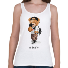 PRINTFASHION Szelfi maci - Női atléta - Fehér