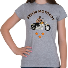 PRINTFASHION SZELÍD MOTOROS - Női póló - Sport szürke