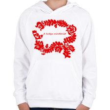 PRINTFASHION Szelíd szitkok - a kutya mindenit - Gyerek kapucnis pulóver - Fehér gyerek pulóver, kardigán