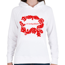 PRINTFASHION Szelíd szitkok - a kutyafáját - Női kapucnis pulóver - Fehér női pulóver, kardigán