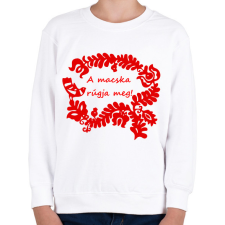 PRINTFASHION Szelíd szitkok - a macska rúgja meg - Gyerek pulóver - Fehér gyerek pulóver, kardigán