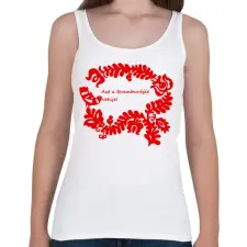 PRINTFASHION Szelíd szitkok - a teremburáját - Női atléta - Fehér női trikó