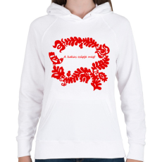 PRINTFASHION Szelíd szitkok - kakas csípje meg - Női kapucnis pulóver - Fehér