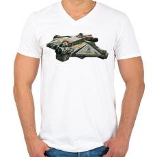 PRINTFASHION Szellem - Férfi V-nyakú póló - Fehér