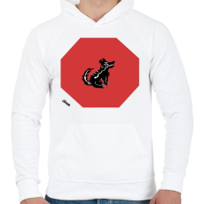 PRINTFASHION Szellem Kutya - Férfi kapucnis pulóver - Fehér