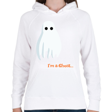PRINTFASHION Szellem... - Női kapucnis pulóver - Fehér