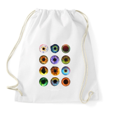 PRINTFASHION Szem típusok - Sportzsák, Tornazsák - Fehér tornazsák