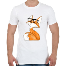 PRINTFASHION szemcsis róka - Férfi póló - Fehér férfi póló