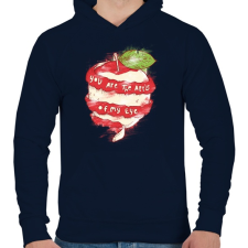 PRINTFASHION Szemem almája - Férfi kapucnis pulóver - Sötétkék férfi pulóver, kardigán