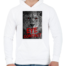 PRINTFASHION Szemkontaktus - Férfi kapucnis pulóver - Fehér