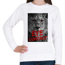 PRINTFASHION Szemkontaktus - Női pulóver - Fehér női pulóver, kardigán