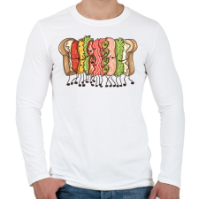 PRINTFASHION Szendvics ölelés - Férfi hosszú ujjú póló - Fehér férfi póló