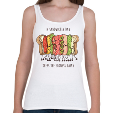 PRINTFASHION Szendvics rajongó - Női atléta - Fehér